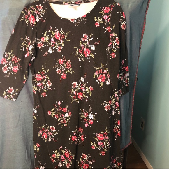 Karen Scott sport dress. Size Large. Floral long tee shirt dress - Picture 3 of 6